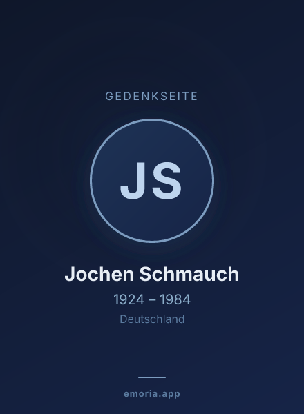 Gedenkportrait von Jochen Schmauch