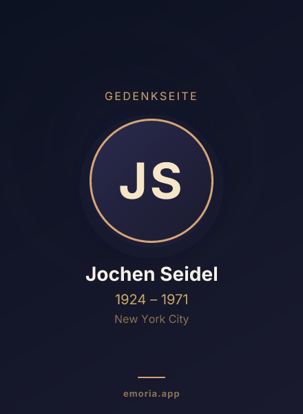 Gedenkportrait von Jochen Seidel