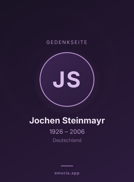 Gedenkportrait von Jochen Steinmayr