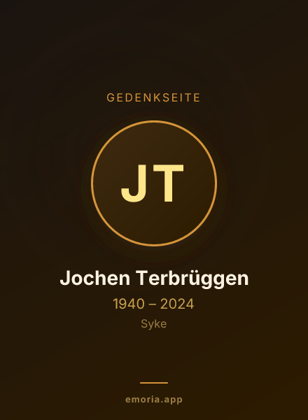 Gedenkportrait von Jochen Terbrüggen
