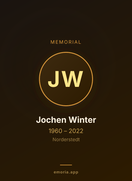 Memorial portrait of Jochen Winter