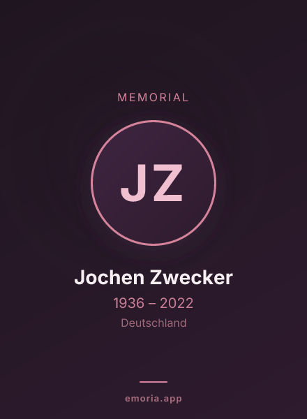 Memorial portrait of Jochen Zwecker