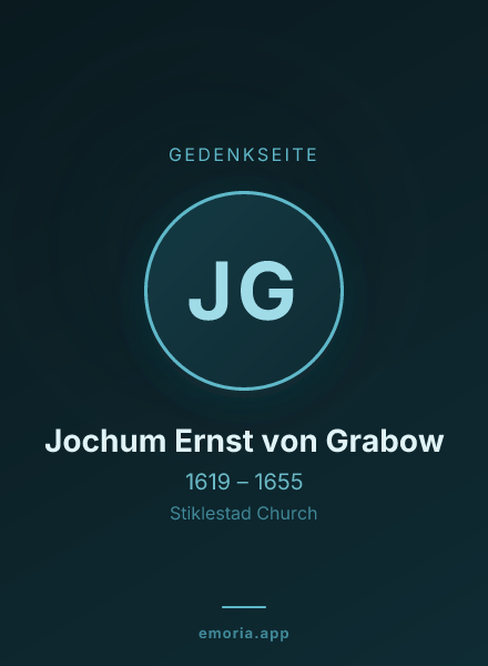 Gedenkportrait von Jochum Ernst von Grabow