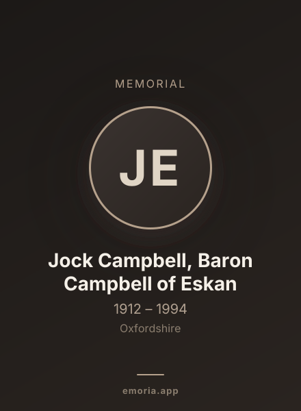 Memorial portrait of Jock Campbell, Baron Campbell of Eskan