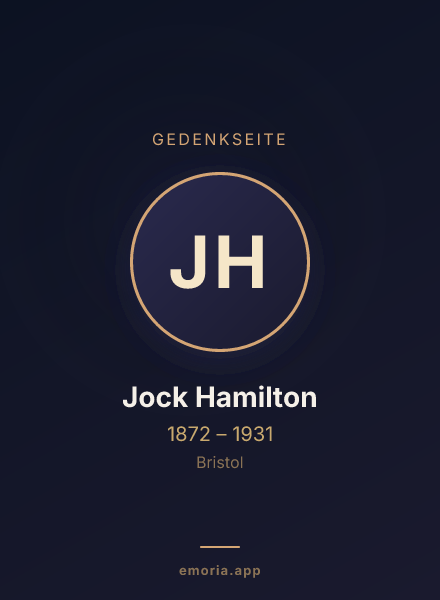 Gedenkportrait von Jock Hamilton