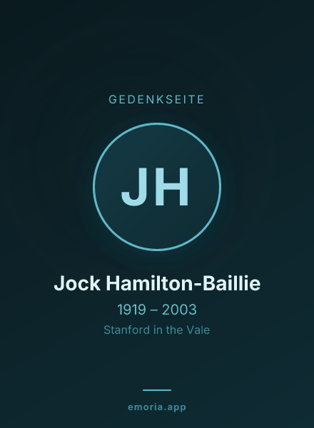Gedenkportrait von Jock Hamilton-Baillie