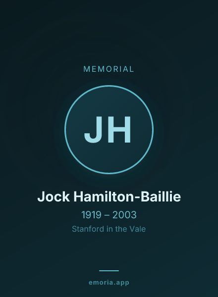Memorial portrait of Jock Hamilton-Baillie
