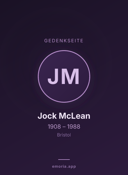 Gedenkportrait von Jock McLean