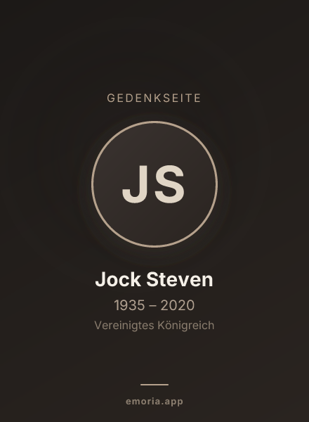 Gedenkportrait von Jock Steven
