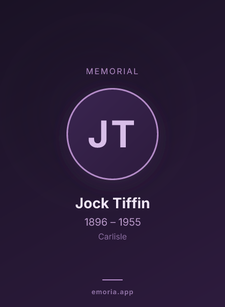 Memorial portrait of Jock Tiffin