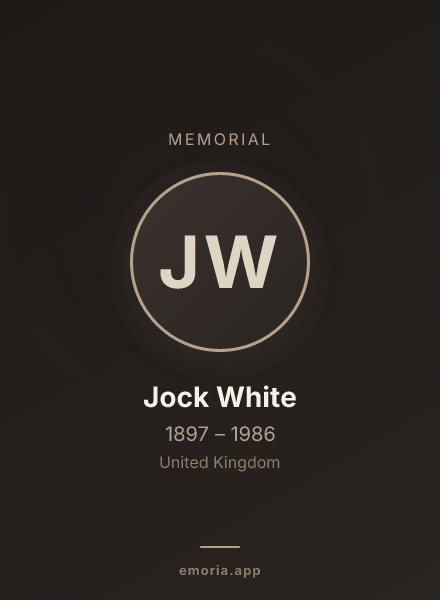 Memorial portrait of Jock White