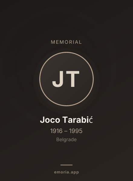 Memorial portrait of Joco Tarabić