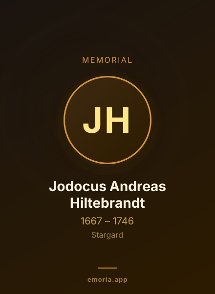 Memorial portrait of Jodocus Andreas Hiltebrandt
