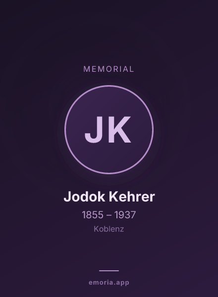 Memorial portrait of Jodok Kehrer