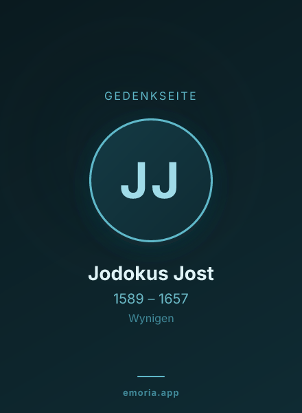 Gedenkportrait von Jodokus Jost