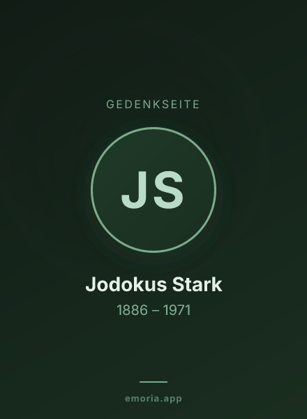 Gedenkportrait von Jodokus Stark