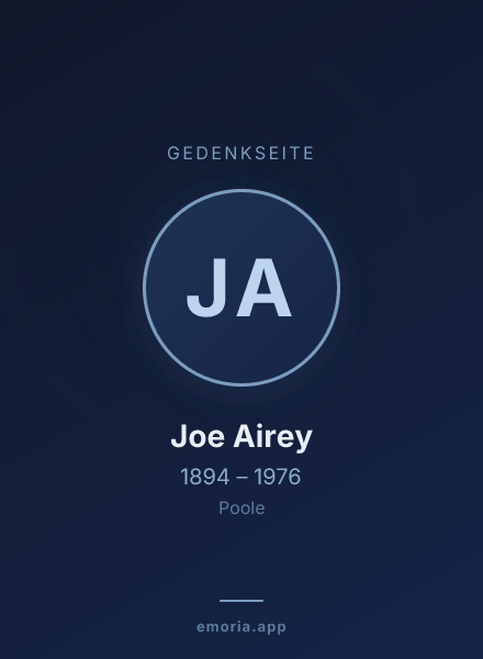 Gedenkportrait von Joe Airey