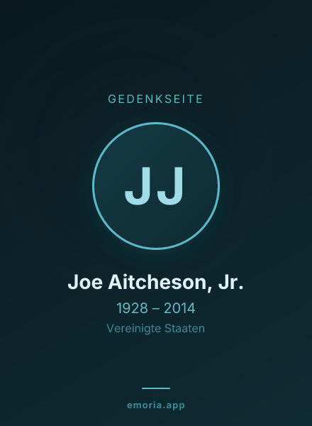 Gedenkportrait von Joe Aitcheson, Jr.