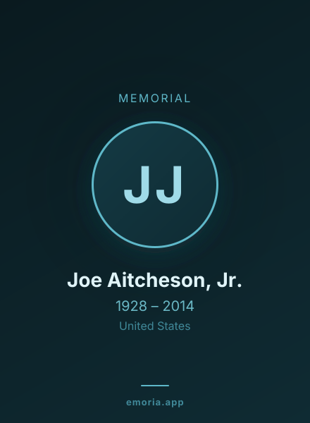 Memorial portrait of Joe Aitcheson, Jr.