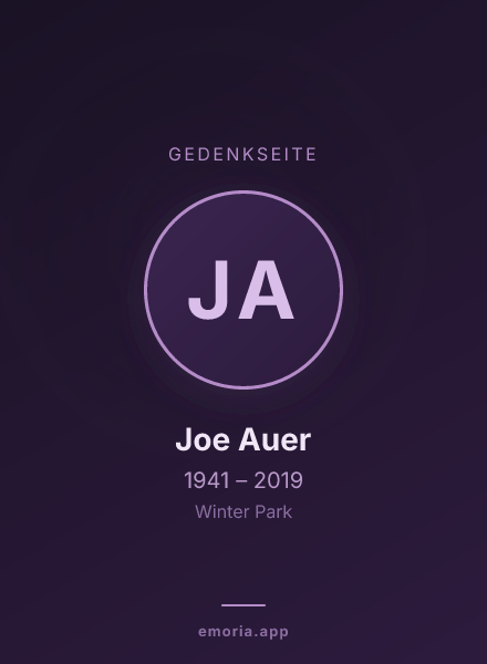 Gedenkportrait von Joe Auer
