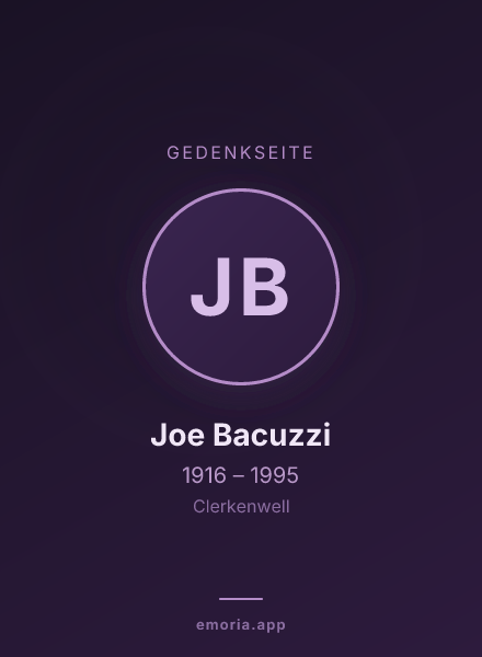 Gedenkportrait von Joe Bacuzzi