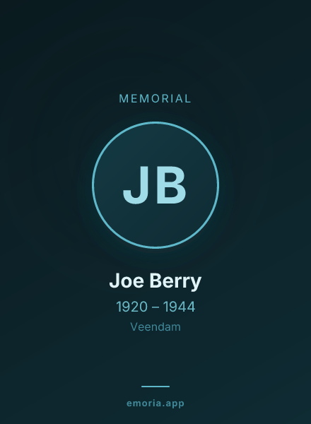 Memorial portrait of Joe Berry