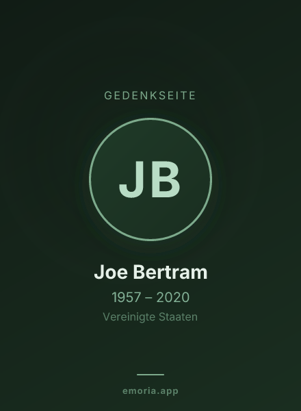 Gedenkportrait von Joe Bertram