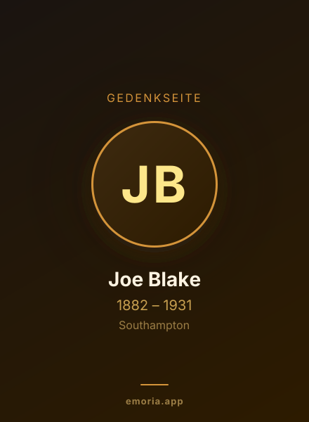 Gedenkportrait von Joe Blake