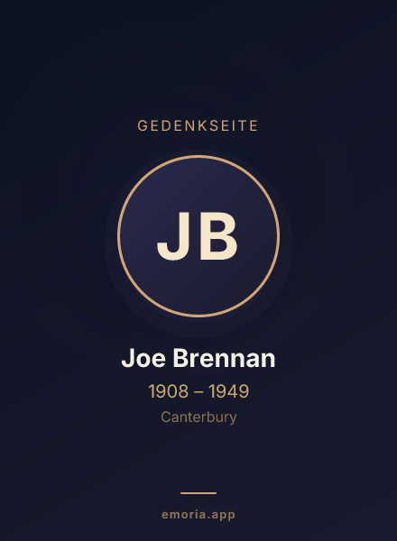 Gedenkportrait von Joe Brennan