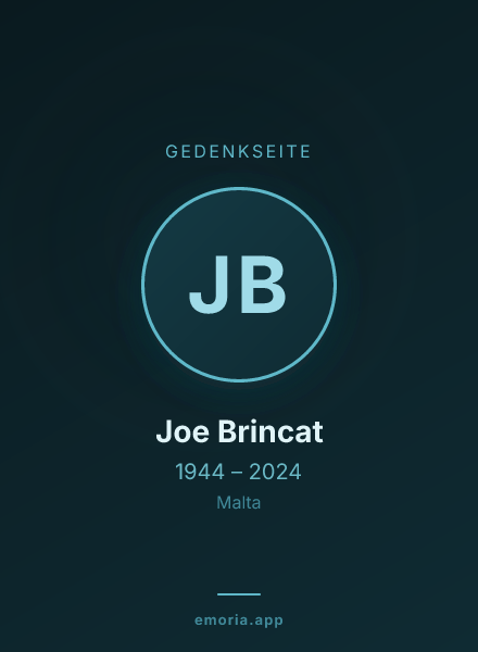 Gedenkportrait von Joe Brincat