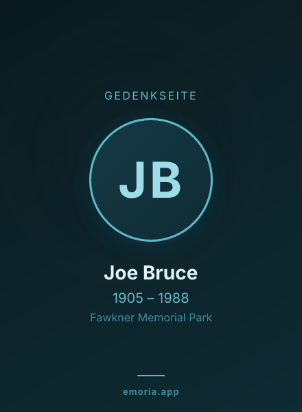 Gedenkportrait von Joe Bruce