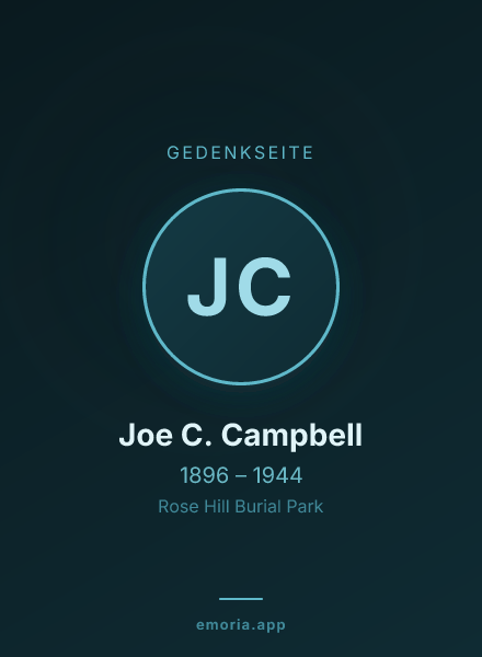 Gedenkportrait von Joe C. Campbell
