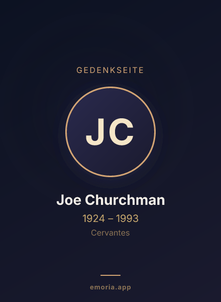 Gedenkportrait von Joe Churchman