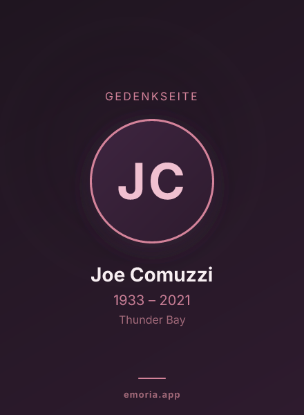 Gedenkportrait von Joe Comuzzi