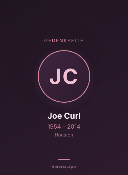 Gedenkportrait von Joe Curl