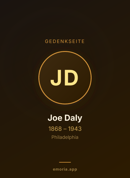 Gedenkportrait von Joe Daly