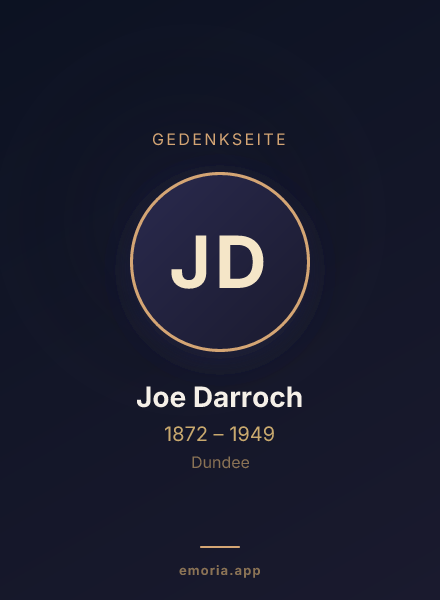 Gedenkportrait von Joe Darroch
