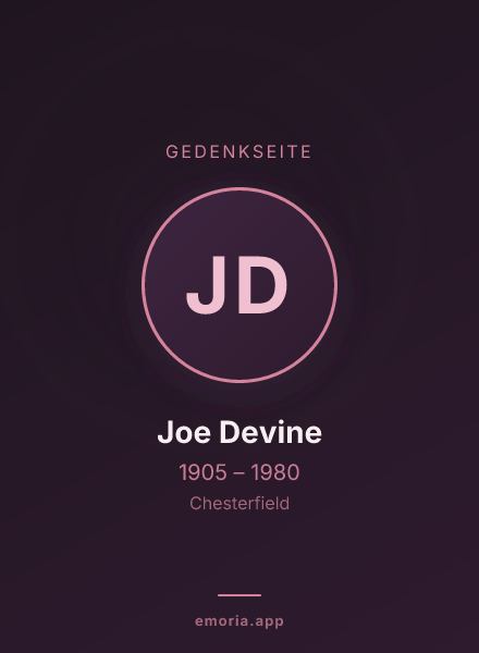 Gedenkportrait von Joe Devine