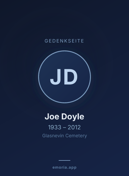 Gedenkportrait von Joe Doyle