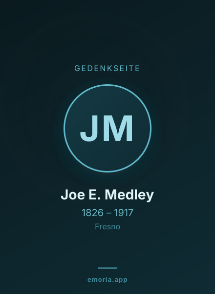 Gedenkportrait von Joe E. Medley
