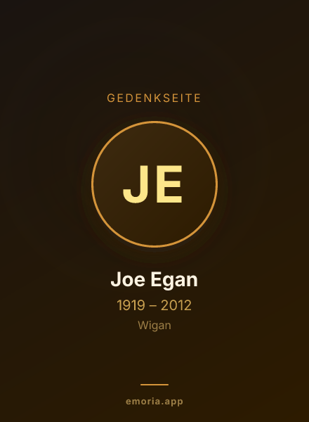 Gedenkportrait von Joe Egan