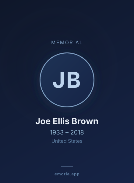 Memorial portrait of Joe Ellis Brown