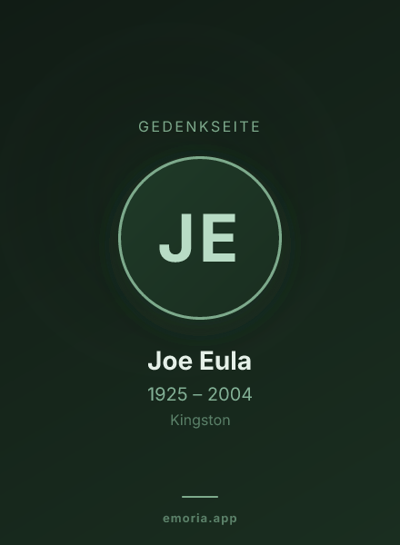 Gedenkportrait von Joe Eula