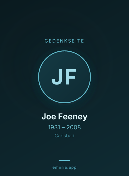 Gedenkportrait von Joe Feeney