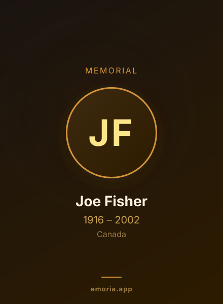 Memorial portrait of Joe Fisher