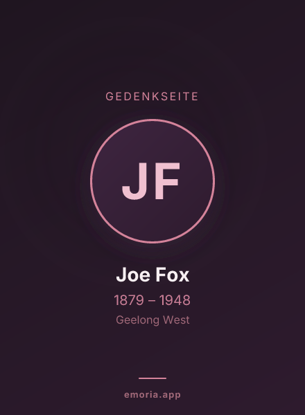 Gedenkportrait von Joe Fox