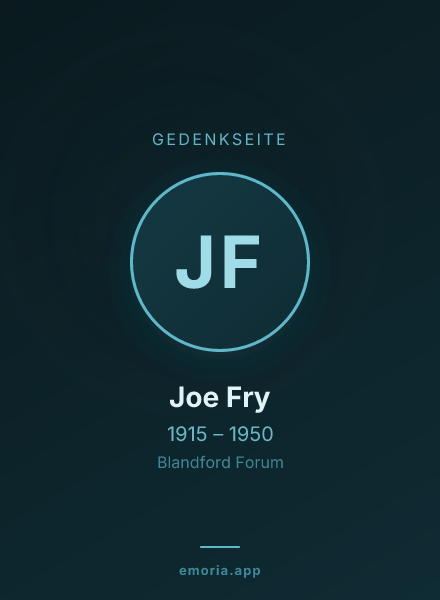 Gedenkportrait von Joe Fry