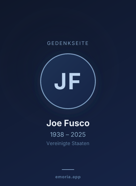 Gedenkportrait von Joe Fusco