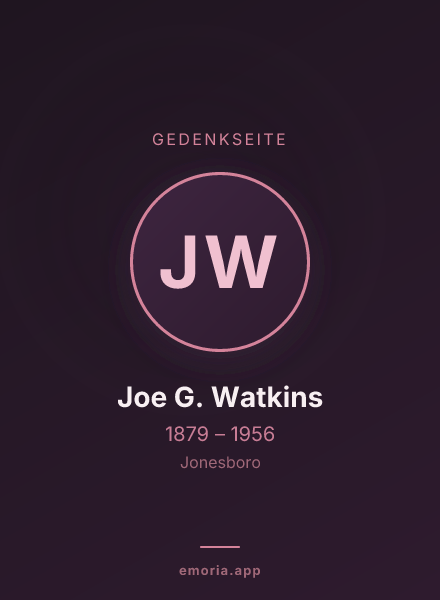 Gedenkportrait von Joe G. Watkins