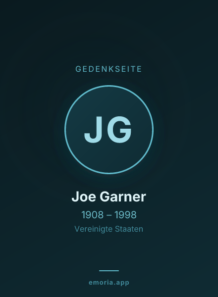 Gedenkportrait von Joe Garner